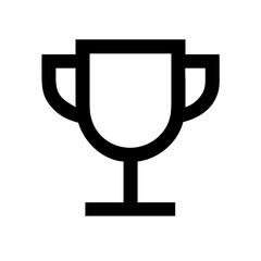 trophy icon isolated on white background