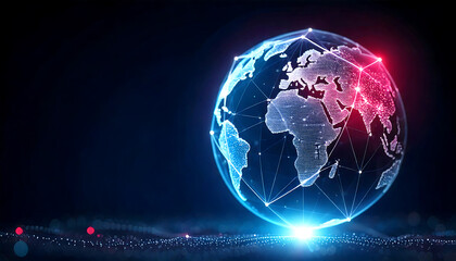 Fototapeta premium abstract global security technology background