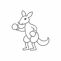 kangaroo with boxing gloves