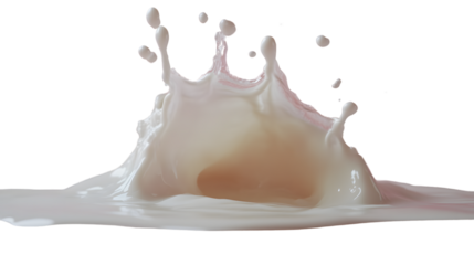 Dynamic Splash of Creamy Liquid Capturing the Moment of Impact with Vibrant Details and High Co