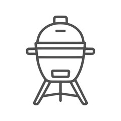 Obraz premium Icon of a charcoal grill in a minimalist style 