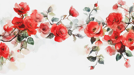 watercolor botanical flowers texture template background.Elegant wedding invitation card background . Minimal hand painted Design for wedding or Valentine's Day