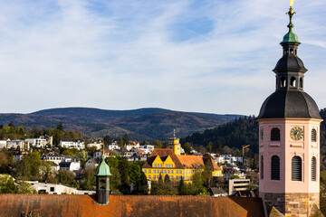 Architecture of the city of Baden-Baden. Spring Germany.