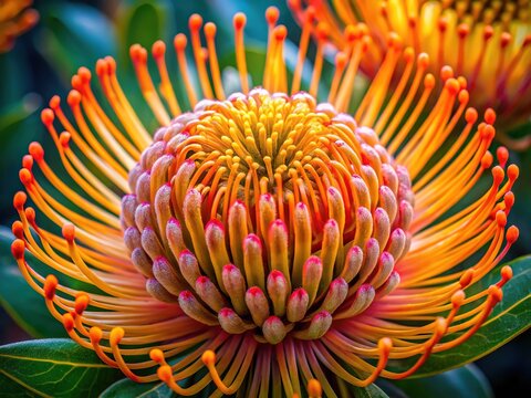 Bomarea Edulis Flower Close-up Botanical Art
