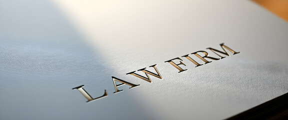 law firm book with the word law printed on it