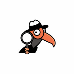  vulture with a detectives magnifying glass
