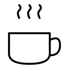 Cup and Saucer Line Icon