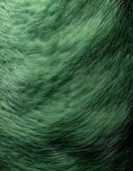 Fototapeta premium Close-up texture of vibrant green fur with rippling patterns