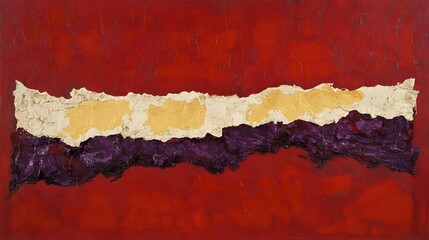 Fototapeta premium Abstract Red Purple Gold Texture Painting Art