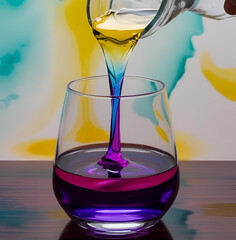 glass of water with ice