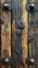 Weathered Wood with Bold Grain and Knots Patterns