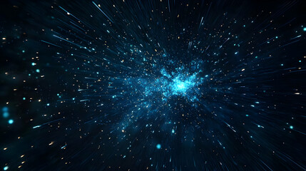 Abstract Glowing Space Explosion