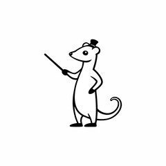 mongoose with a magicians wand
