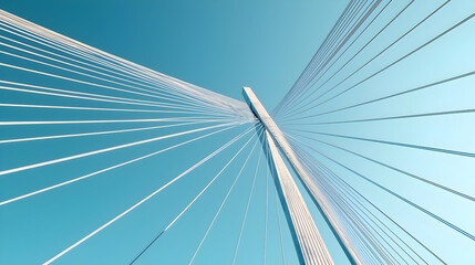 Obraz premium Abstract Bridge Structure Against Sky