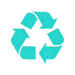 Turquoise recycling icon &ndash; universal eco symbol