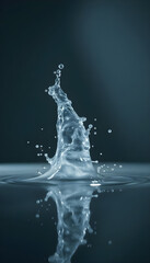 water splash with a black background