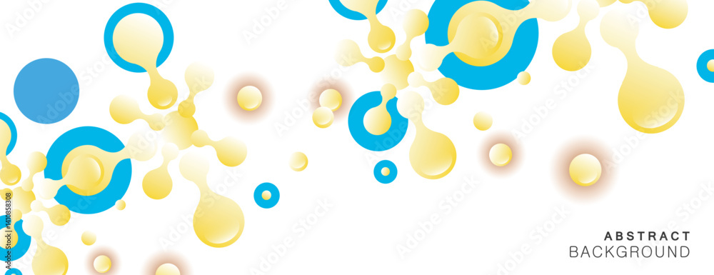 Poster Vector design abstract connect. Science pattern texture. Internet technology banner. Molecular structure research