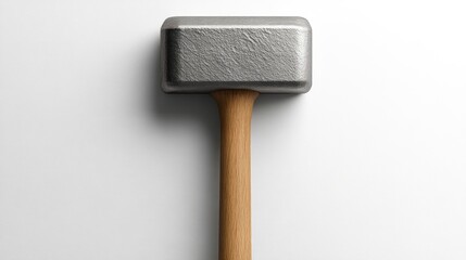 A sturdy hammer with a wooden handle and metallic head ideal for DIY projects and construction