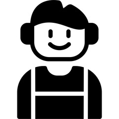 Real Estate Agent Glyph Icon