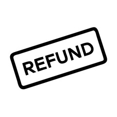 Obraz premium Refund Stamp in Bold Design, icon, vector 