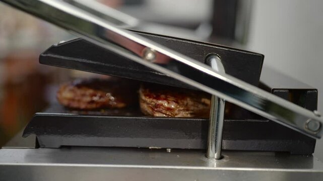 meat on an electric grill
