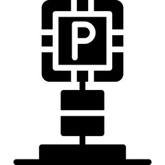 Parking Lot Glyph Icon
