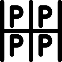 Parking Structure Glyph Icon