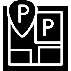 Parking Directions Glyph Icon