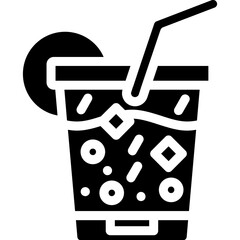 Orange Juice Glyph Icon