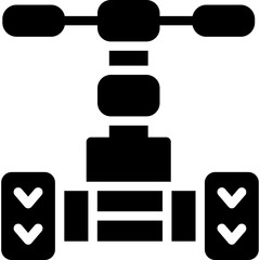 Fototapeta premium Segway Glyph Icon
