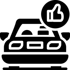 Fototapeta premium Taxi Feedback Glyph Icon