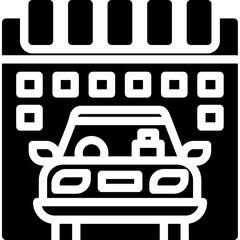 Taxi Schedule Glyph Icon