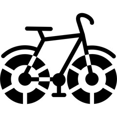 Mountain Biking Glyph Icon