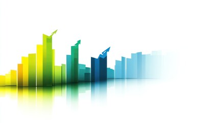 Fototapeta premium Colorful Bar Graphs Representing Growth and Progress in Business Metrics