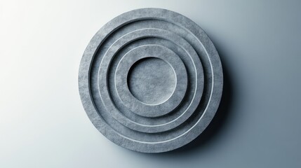 Naklejka premium Concentric Circles in Concrete Texture Minimalist Design for Modern Aesthetics