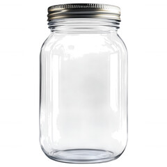 The Timeless Jar: A close-up shot of a clear glass jar with a metallic lid, evoking feelings of simplicity and functionality.