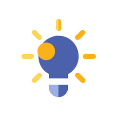 Fototapeta premium Light Bulb Icon Illuminating Bright Ideas 