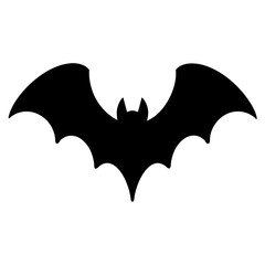 bat black silhouette icon - perfect for designs about jungle animals bat nature, wildlife, rainforest, vector art
