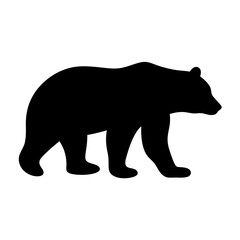 bear black silhouette icon - perfect for designs about jungle animals bear nature, wildlife, rainforest, vector art