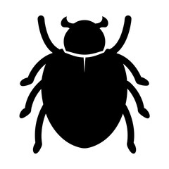 beetle black silhouette icon - perfect for designs about jungle animals beetle nature, wildlife, rainforest, vector art