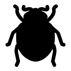beetle black silhouette icon - perfect for designs about jungle animals beetle nature, wildlife, rainforest, vector art