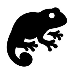 chameleon black silhouette icon - perfect for designs about jungle animals chameleon nature, wildlife, rainforest, vector art