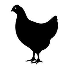 chicken hen black silhouette icon - perfect for designs about jungle animals chicken hen nature, wildlife, rainforest, vector art