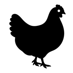 chicken hen black silhouette icon - perfect for designs about jungle animals chicken hen nature, wildlife, rainforest, vector art