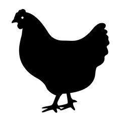 chicken hen black silhouette icon - perfect for designs about jungle animals chicken hen nature, wildlife, rainforest, vector art