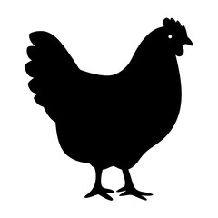 chicken hen black silhouette icon - perfect for designs about jungle animals chicken hen nature, wildlife, rainforest, vector art