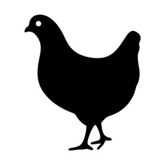 chicken hen black silhouette icon - perfect for designs about jungle animals chicken hen nature, wildlife, rainforest, vector art