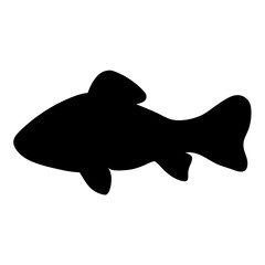 clownfish black silhouette icon - perfect for designs about jungle animals clownfish nature, wildlife, rainforest, vector art