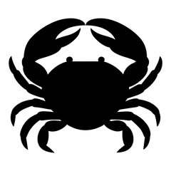 crab black silhouette icon - perfect for designs about jungle animals crab, nature, wildlife, rainforest, vector art