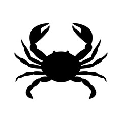 crab black silhouette icon - perfect for designs about jungle animals crab nature, wildlife, rainforest, vector art